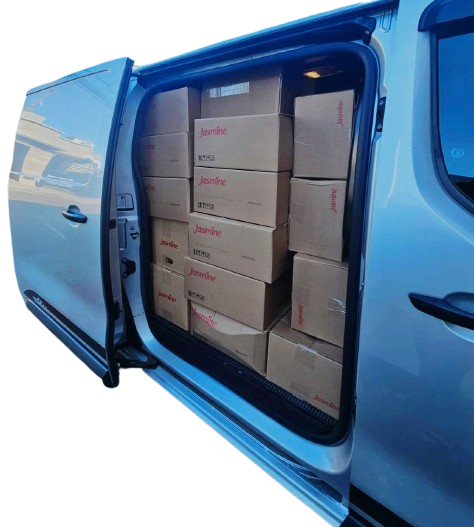 Van GV preparada para entregas e coletas